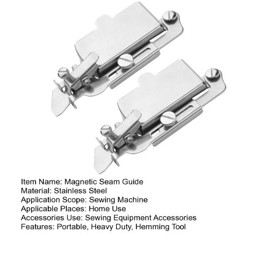 1/2 шт., швейная машина, магнитная направляющая для шва, швейная машина из нержавеющей стали, промышленный домашний швейный край