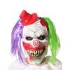 Adult Clown Mask with Two-Tone Hair - Multicolor