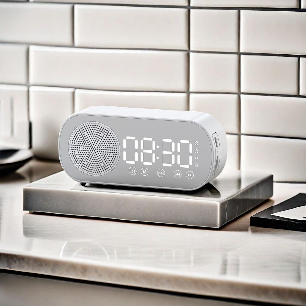 Умный Bluetooth-динамик с будильником, двойной будильник, FM-радио, сенсорная кнопка для рабочего стола, дома, для установки на транспортном средстве