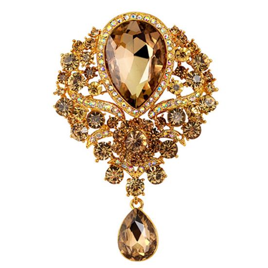 Brooch Portable Flower Pattern Brooch for Meeting