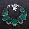 Faceted Zambian Emerald Necklace Gemstone Handmade Jewelry 925 Sterling Silver Necklace Adjustable Chain Necklace Vintage Necklace For Gifts