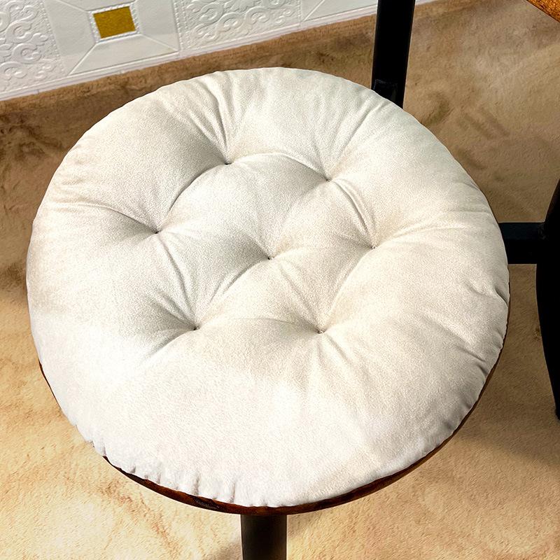 Extra Thick Fluffy Velvet Cushion Pad for Long Sitting - Large Round Chair or Floor Mat