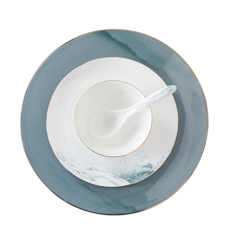 Сладкий Элегантный Набор Столовой Посуды из Костяного Фарфора