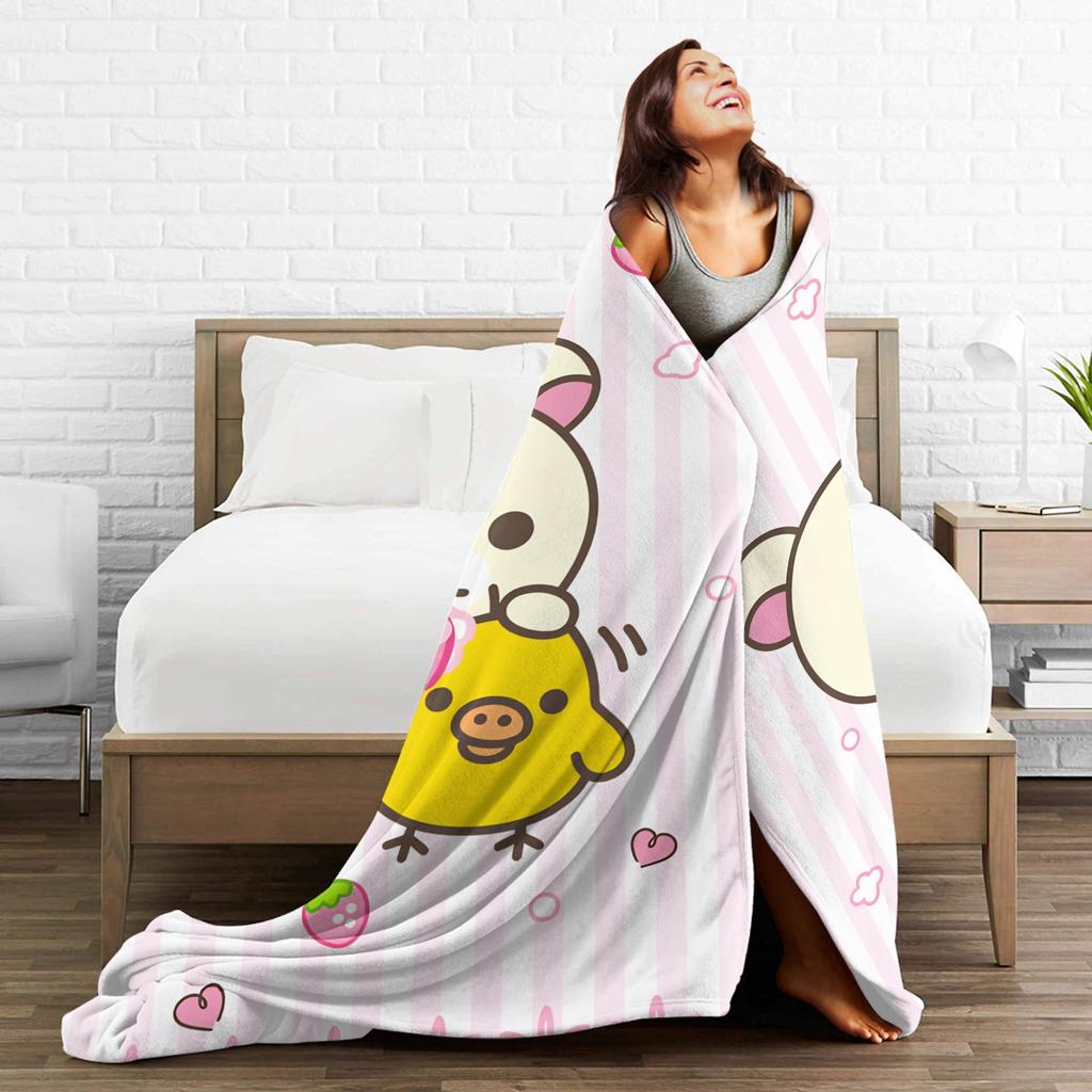 R-RilakkumaS Super Soft Blankets Girls Boys Plush Throw Blanket Novelty Living Room Flannel Bedspread Sofa Bed Cover