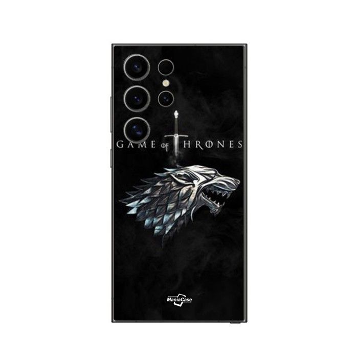 Coque de téléphone - MANIACASE - Samsung Galaxy S25 Ultra - Silicone TPU - Noir - Game Of Thrones House Stark