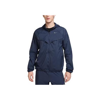 SS25 Куртка для бега Stride с логотипом, защита от УФ, водонепроницаемая, повседневная, мужская, Цвет: Грозово-синий HV4548-437