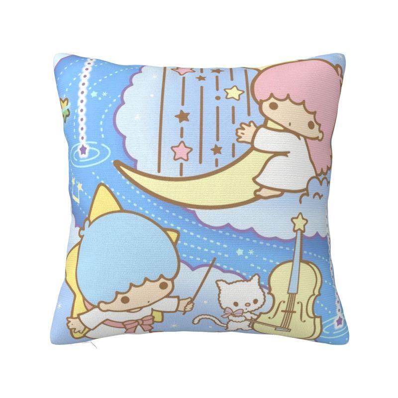 Пользовательские наволочки с мультяшными персонажами Sanrio Little Twin Stars Кики и Лала, мягкая нордическая декоративная подушка для автомобиля, дивана
