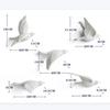 3D Полимерный Декор С Птицами На Стену, Подвесные Декоративные Птицы Без Сверления для Домашнего Настенного Искусства