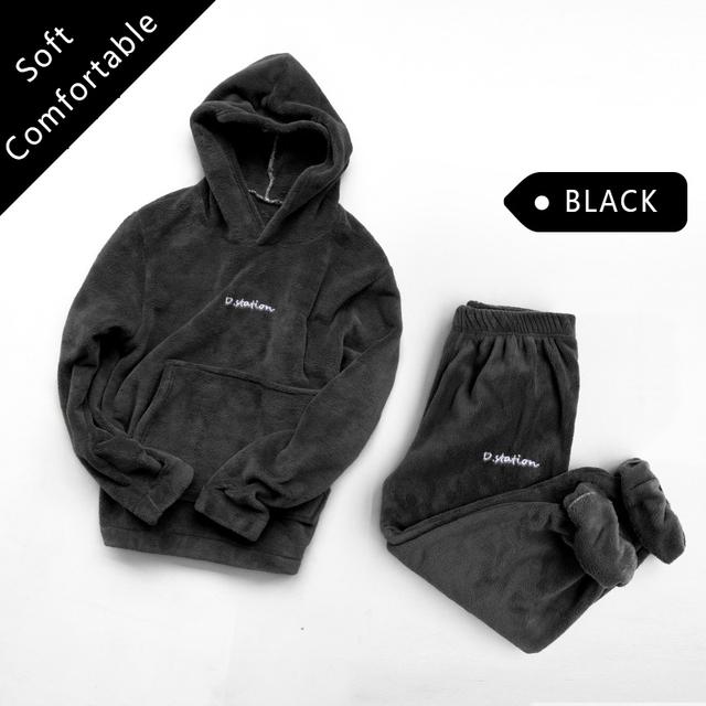 Новый женский пижамный комплект, теплая фланелевая пижама, одежда для сна, домашняя одежда, плотный зимний бархатный женский плюшевый пижамный костюм, толстовка, толстовки