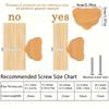 WTEMPO Teddy Bear Head/Heart Shaped Wooden Cabinet Handles Beech Drawer Handles DIY Wardrobe/Door Handle with Screws Furniture Hardware Accessories