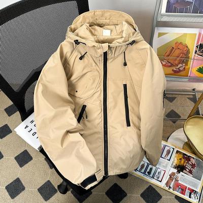 Американская толстовка с капюшоном, модная брендовая куртка с несколькими карманами, мужская свободная повседневная рабочая куртка для активного отдыха