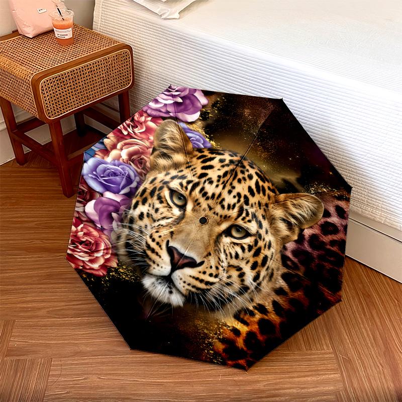 Дождевой зонт с узором «Золотой леопард»