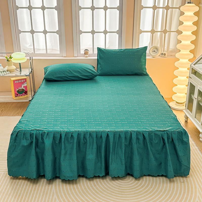 Мягкая юбка для кровати Принтованное покрывало с оборками Простой стиль Защита матраса falda de cama Кружевные простыни (Нет наволочки)