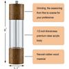 Деревянная мельница для перца античного цвета, ручная, для соли и специй, с регулируемым керамическим жерновом, мельница для перца, кухонный помощник
