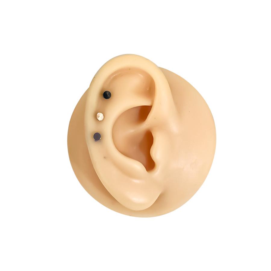 Титановая сталь Коническая штанга-диск для пирсинга губы, уха и носа (0,8-1,2 мм)