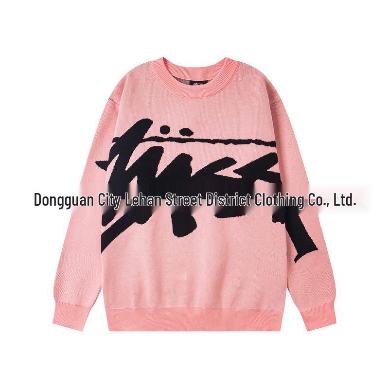 European-American Autumn 2026 Retro Waffle Knit Logo T-Shirt