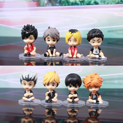 8 шт. Аниме Фигурки Haikyuu Настольные Украшения для Машины Хинаты Сёё Канбара Такаси Сёё Хинаты Милая Мультяшная Кукла Коллекционная Подарок