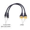 XT60 Male to 5.5x2.1mm/5.5x2.5mm Male/Female XT60 Connector XT60 Adapter for Outdoor Power Cords Solar Batteries