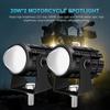 2Pcs Fisheye Lens Motorcycle Mini Driving Light LED Headlight Projector  Motorcycle Lighting
