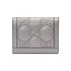 Gucci GG Matelassé Золотой Логотип Складной Дизайн 5 Отделений для Карт Кожаный Клатч-Кошелек Женский кошелек Серый 723786-UM8IG-1275