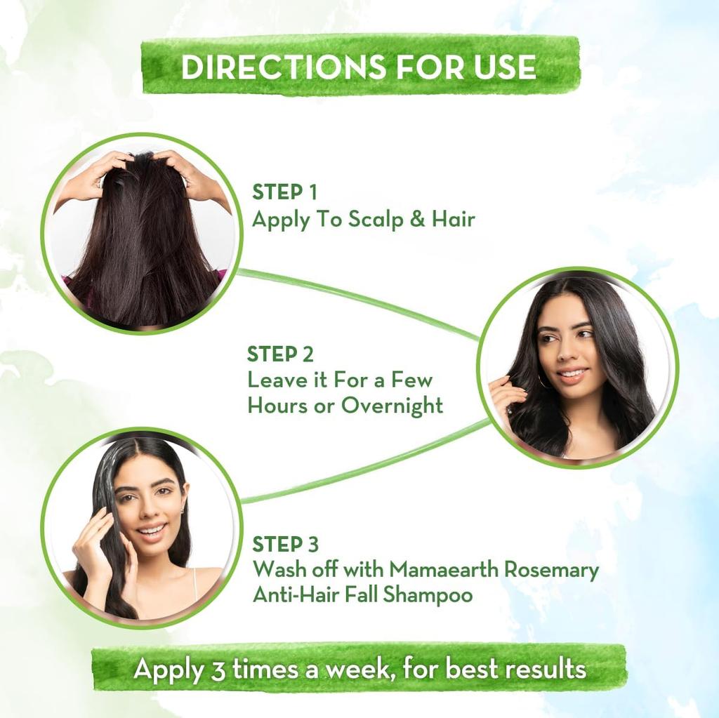 Mamaearth Rosemary & Fenugreek Hair Growth Oil 200ml, Strengthens Roots, Reduces Hair Fall, Thicker Fuller Hair, Natural & Safe