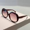 Крупные круглые солнцезащитные очки Модные градиентные многоцветные уличные очки Тренд Дизайнерский бренд Пляжный отдых Солнцезащитные очки