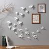 3D White Ceramic Birds Wall Decor – Modern Hanging Mural for Living Room & Home Decoration