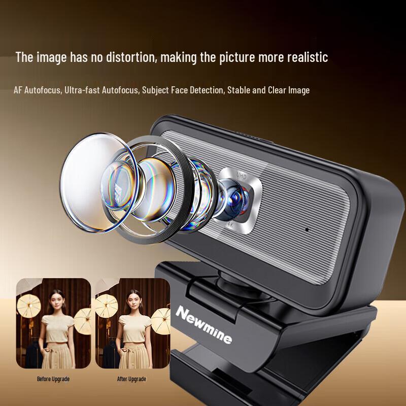 Newsmy NM23 4K Auto-Focus USB Webcam with Microphone