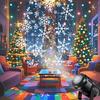 USB 5V Christmas Projector Light Snowflake Pattern Night Lamp for Indoor Outdoor Decoration Home Party Holiday Lighting