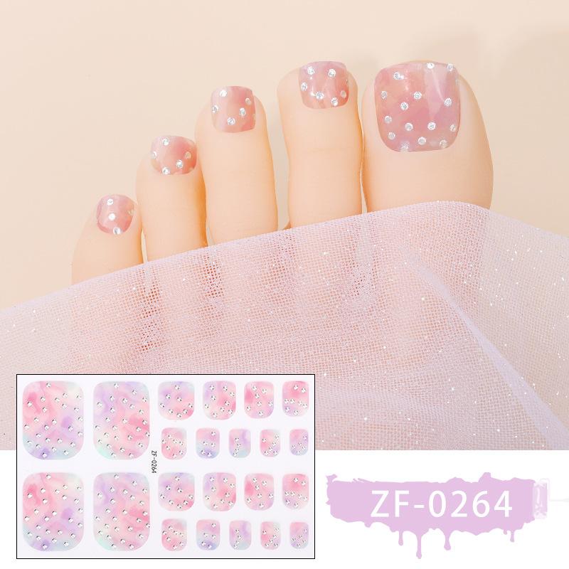 New Foot Stickers, Nail Art Stickers, Waterproof Onion Powder 5D Imitation Diamond Toenail Stickers