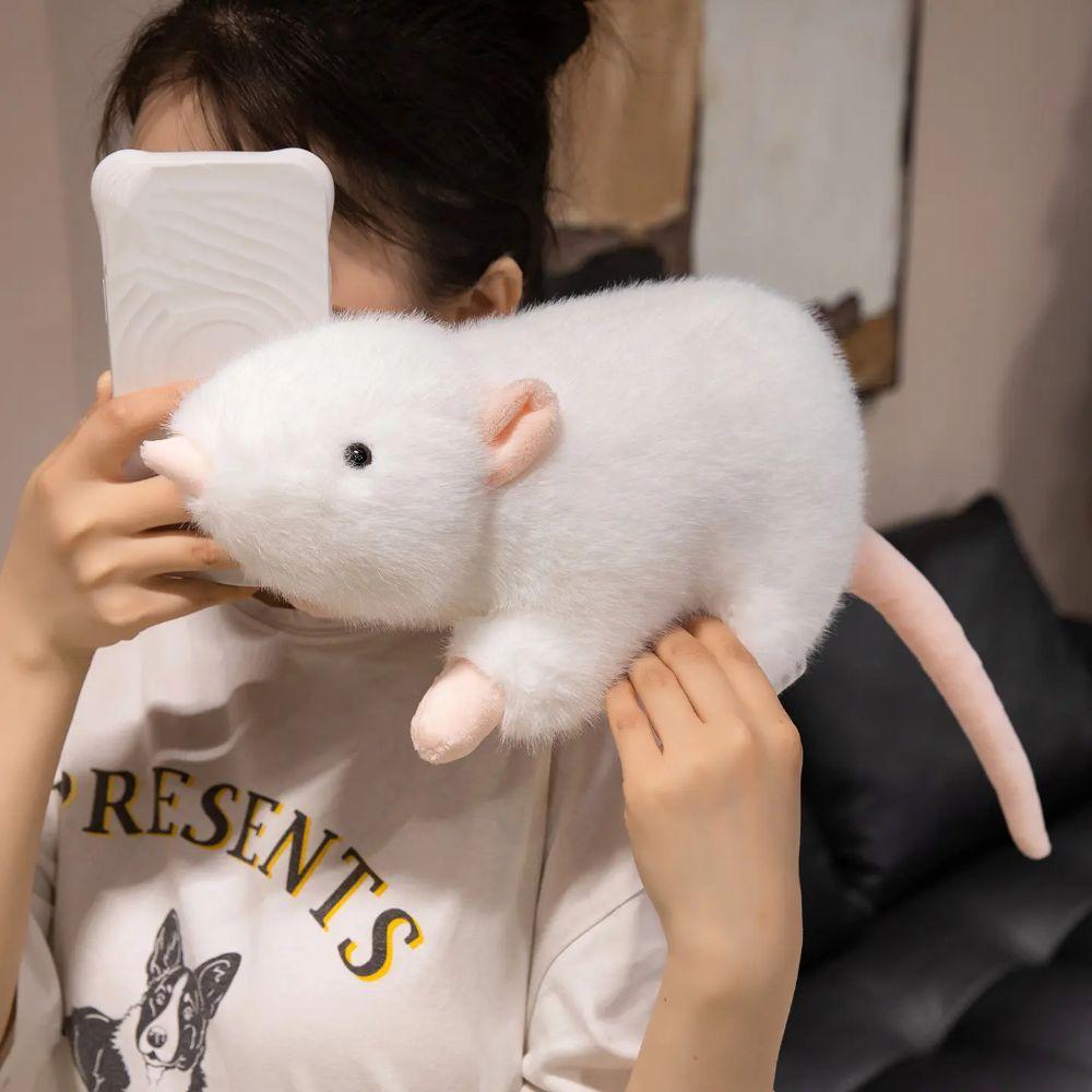 Mascot Peluche Mouse Plushie Doll Sleep Pillow Stuffed Rat Cartoon Simulation Mouse Plush  Kids Toy