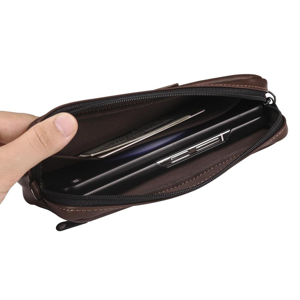 Чехол-кошелек из коровьей кожи с зажимом для ремня, мужская поясная сумка для iPhone 16, 15, 13, Pro, Samsung S24, S23, Redmi Note 12, Google Hand Holster Pouch