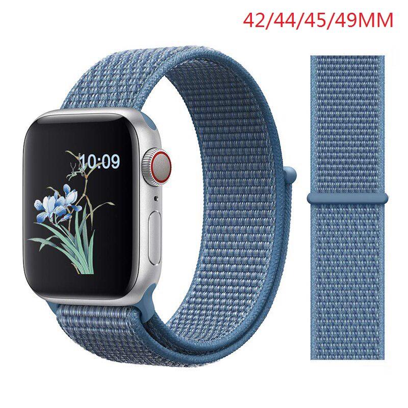 Nylon Band For Apple Watch Series Watch 9 8 / Ultra 2 7 6 SE 5/4/2/1 38 42MM Replacement Strap Loop for Iwatch Series 3 40/41/44 /45MM/49MM