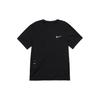 Solid Color Crew Neck Print Casual Sport Short Sleeve T-Shirt Men Tops Black FN7290-010