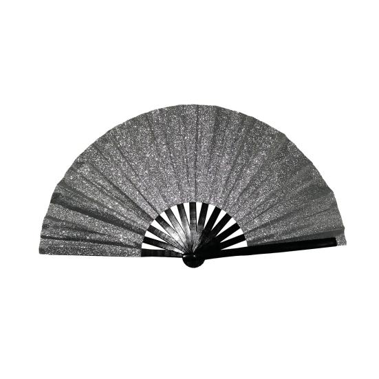 Большой складной блестящий ручной вентилятор с сумкой для хранения, женский сверхлегкий портативный декоративный ручной вентилятор, реквизит для вечеринки в честь косплея