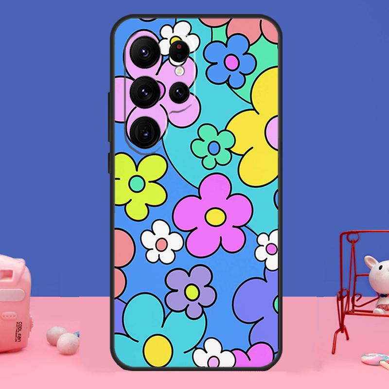 Крутой Цветочный Хиппи Бохо Чехол Для Samsung Galaxy S23 S22 S24 Ultra S8 S9 S10 Plus Note 10 20 Ultra S20 S21 FE Обложка