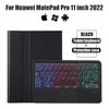 Удобная съемная беспроводная Bluetooth-клавиатура с подсветкой и сенсорной панелью, чехол для Huawei MatePad Pro 11 дюймов, 2022, чехол из ТПУ для планшета