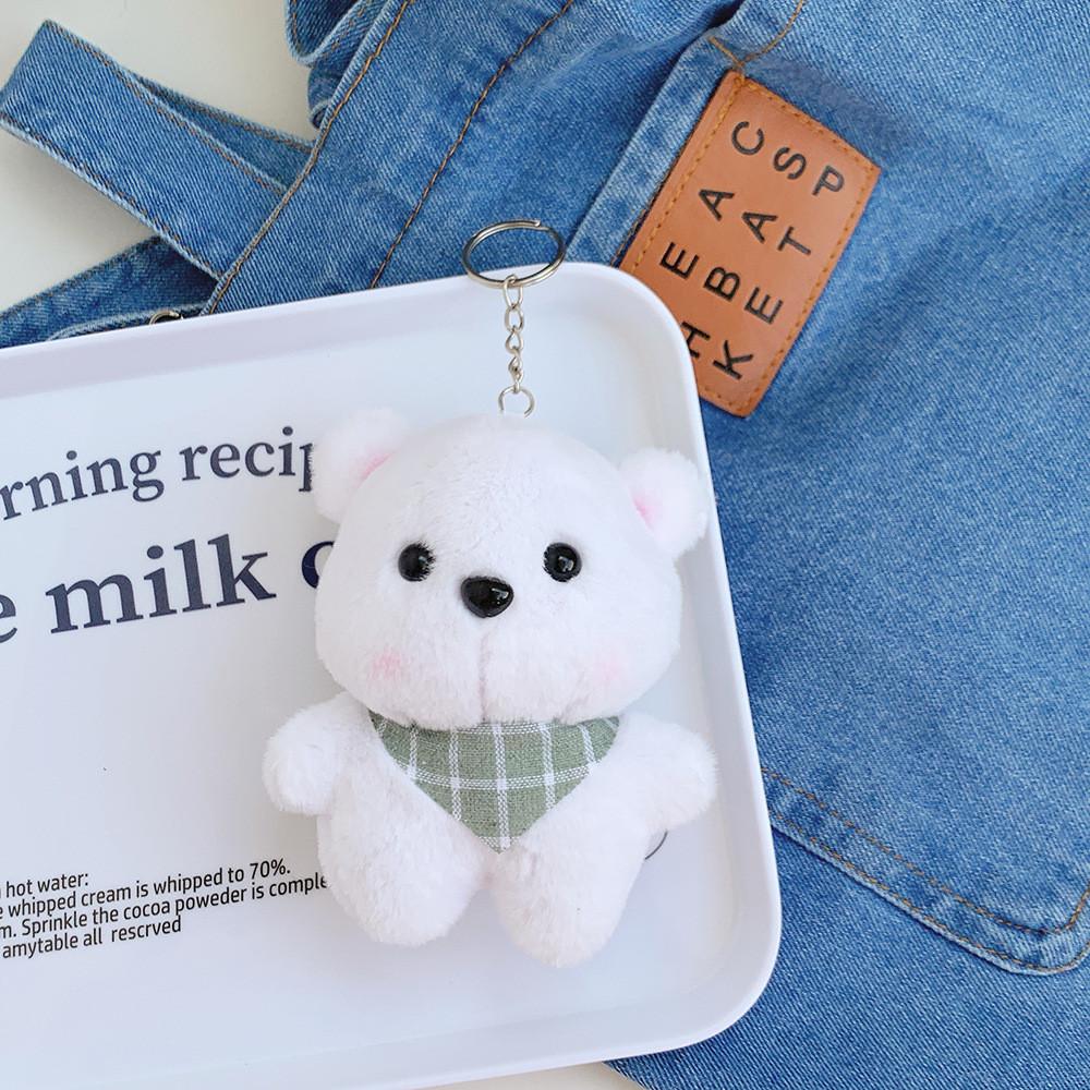 Charming Teddy Bear Plush Toy Stylish Keychain Unique Bag Pendant Perfect Couple Gift Decoration