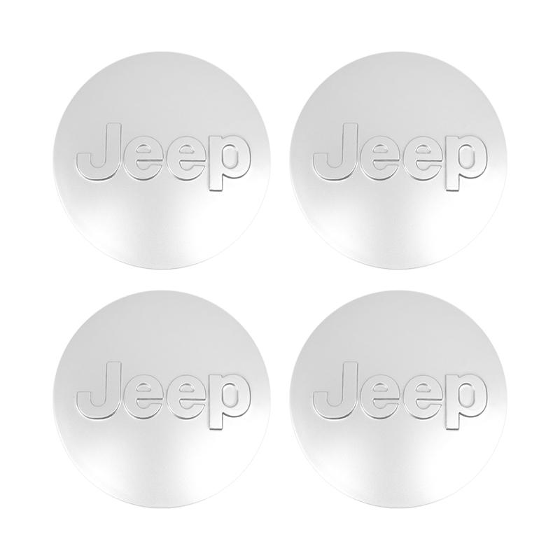 For Jeep 4Pcs Car Wheel Hub Cover Rim Center Cap Auto Accessories For Jeep Grand Cherokee Wrangler JK Gladiator Compass Reneg