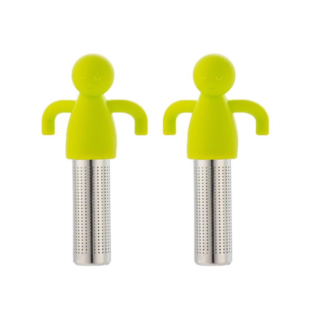 2 шт., симпатичный, креативный, милый, силиконовый, удобный в использовании, ситечко для чая, высококачественный, нетоксичный, для специй