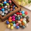 Yousheng 10 Pcs 20mm Crystal Easter Eggs Mini Natural Stone Egg Ornaments Collectible Egg Gems for Easter Decoration Easter Basket Stuffers