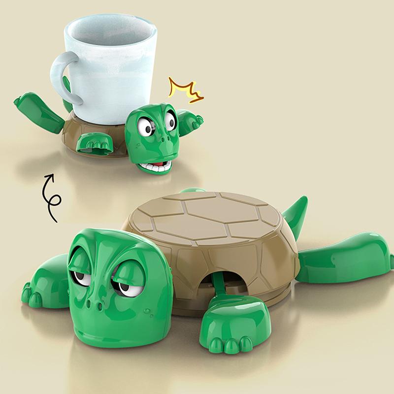 Panicked Turtle Coaster 3D Printed Cup Mat Изоляционная подставка для дома/офиса Декоративная подставка для чашки Держатель для кружки со смешным выражением лица