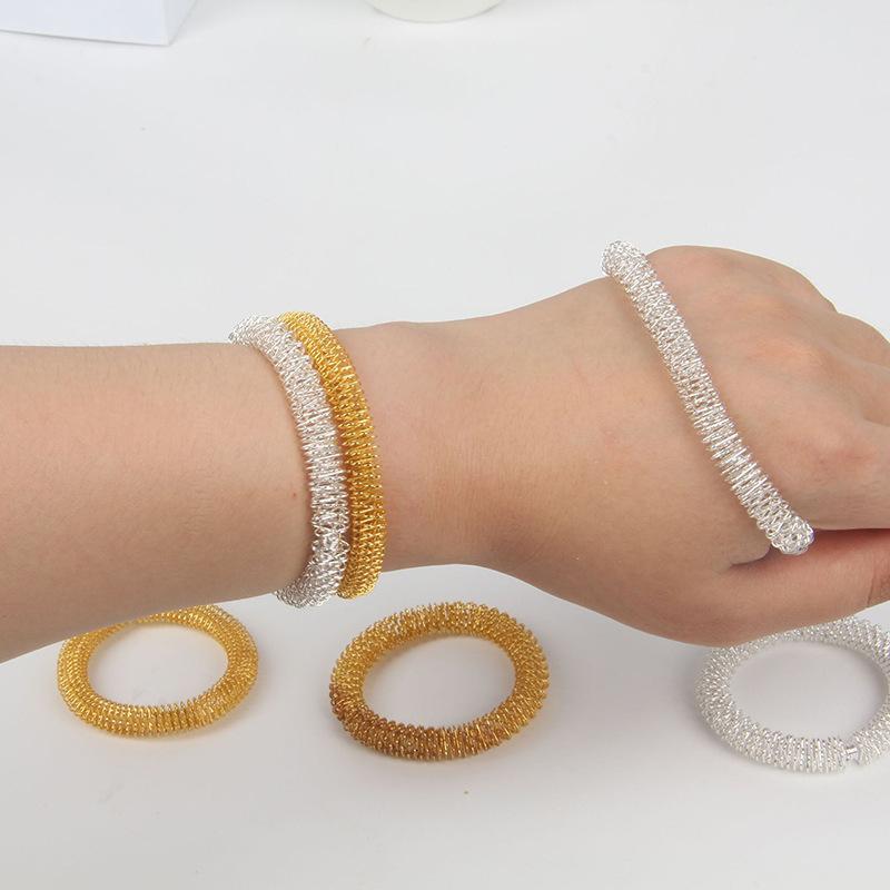 Шипастый Сенсорный Браслет Массажный Кольцо Игрушки-Антистресс Акупрессурный Массажер Снятие Тревоги Стресс Сенсорные Игрушки для Рук и Запястий Декомпрессия