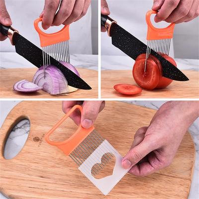 Креативная терка для лука из нержавеющей стали, держатель для лука, простая ручная терка, резак для фруктов и овощей, инструменты для картофеля, фруктов и овощей