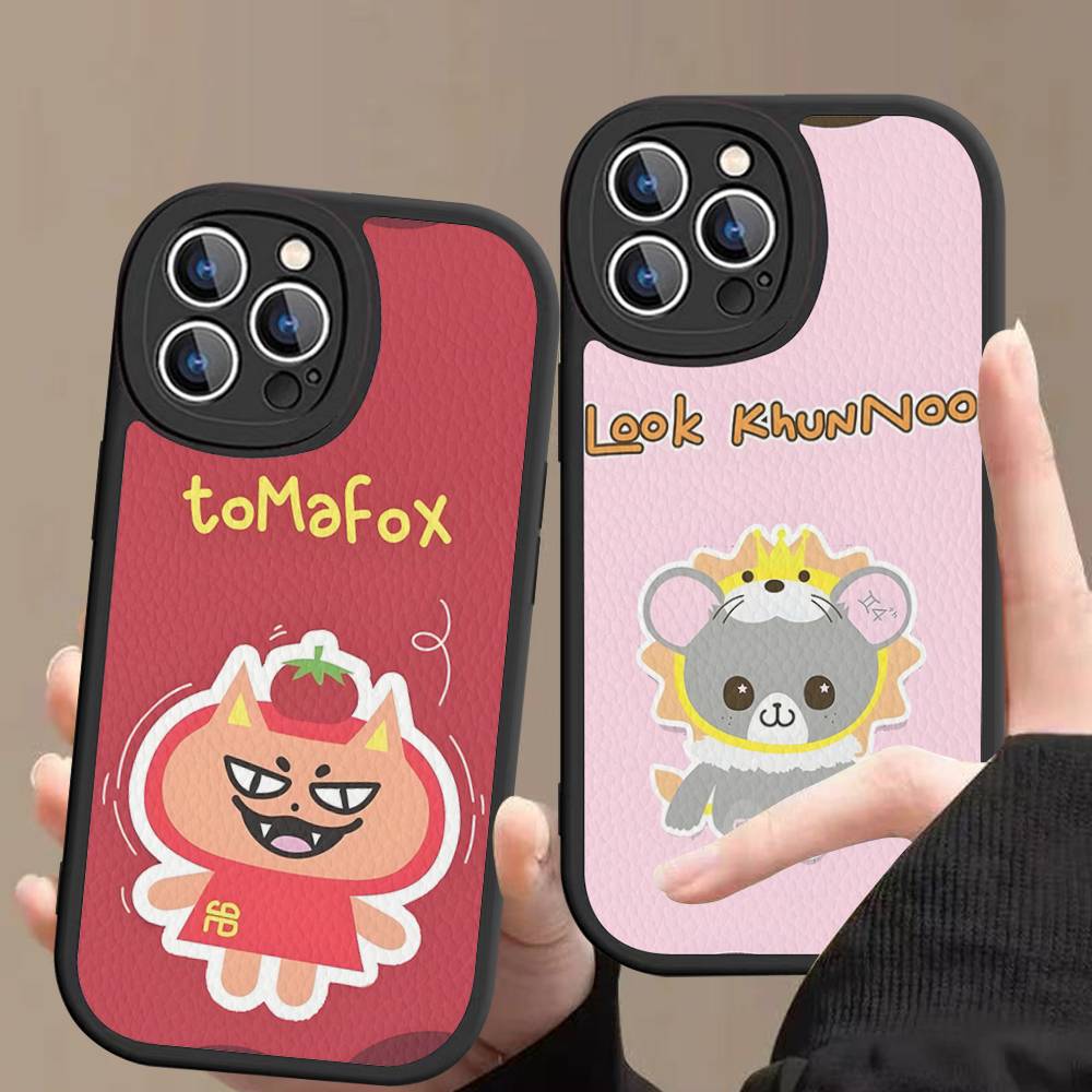 Аниме-маскот GMMTV Чехол для телефона Для IPhone 16 15 14 13 12 11 Pro Max Plus Кожаная крышка