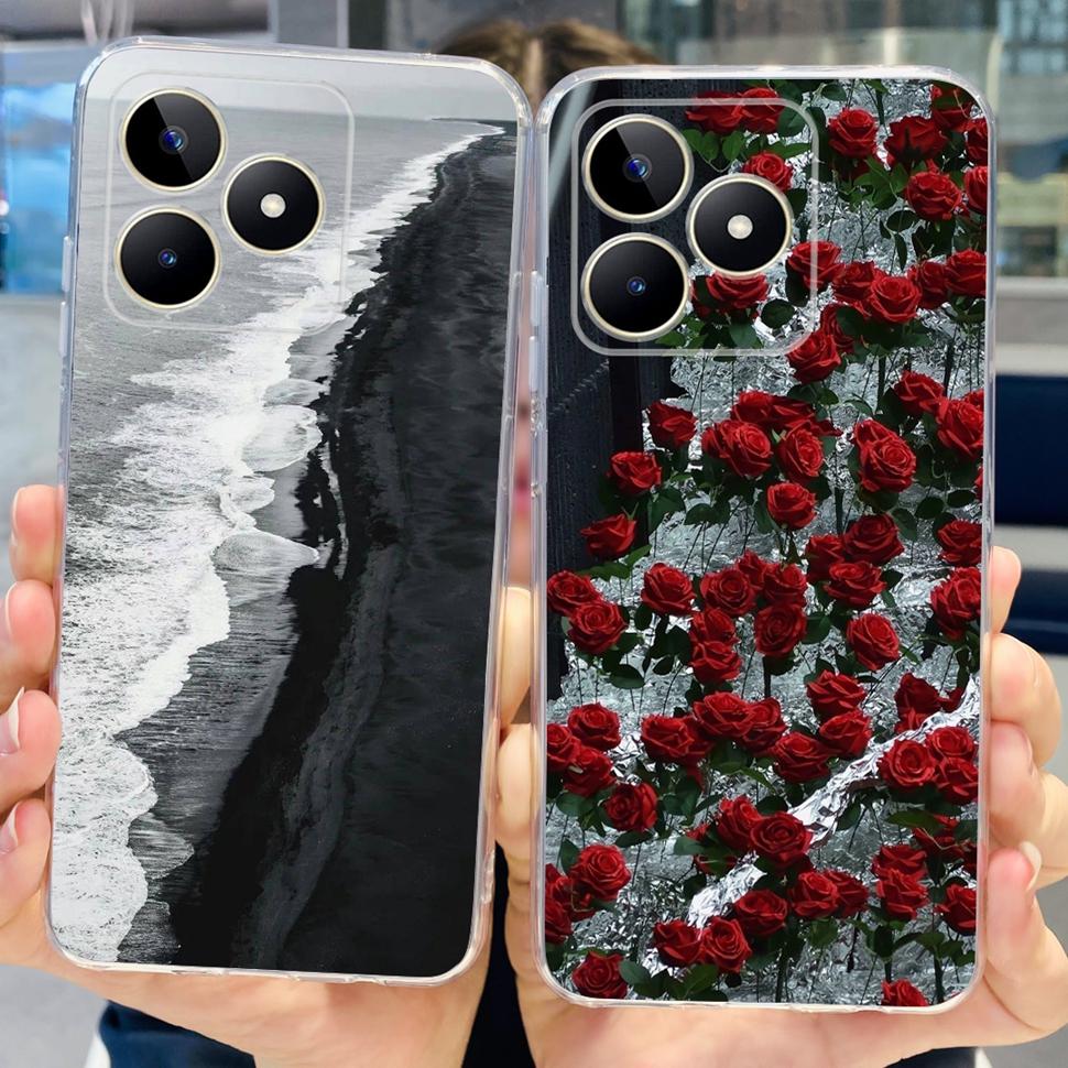 For Realme Note 50 Cases RMX3834 Colorful Painted Cover Soft Silicone Phone Cases For Oppo Realme Note 50 Note50 TPU Fundas