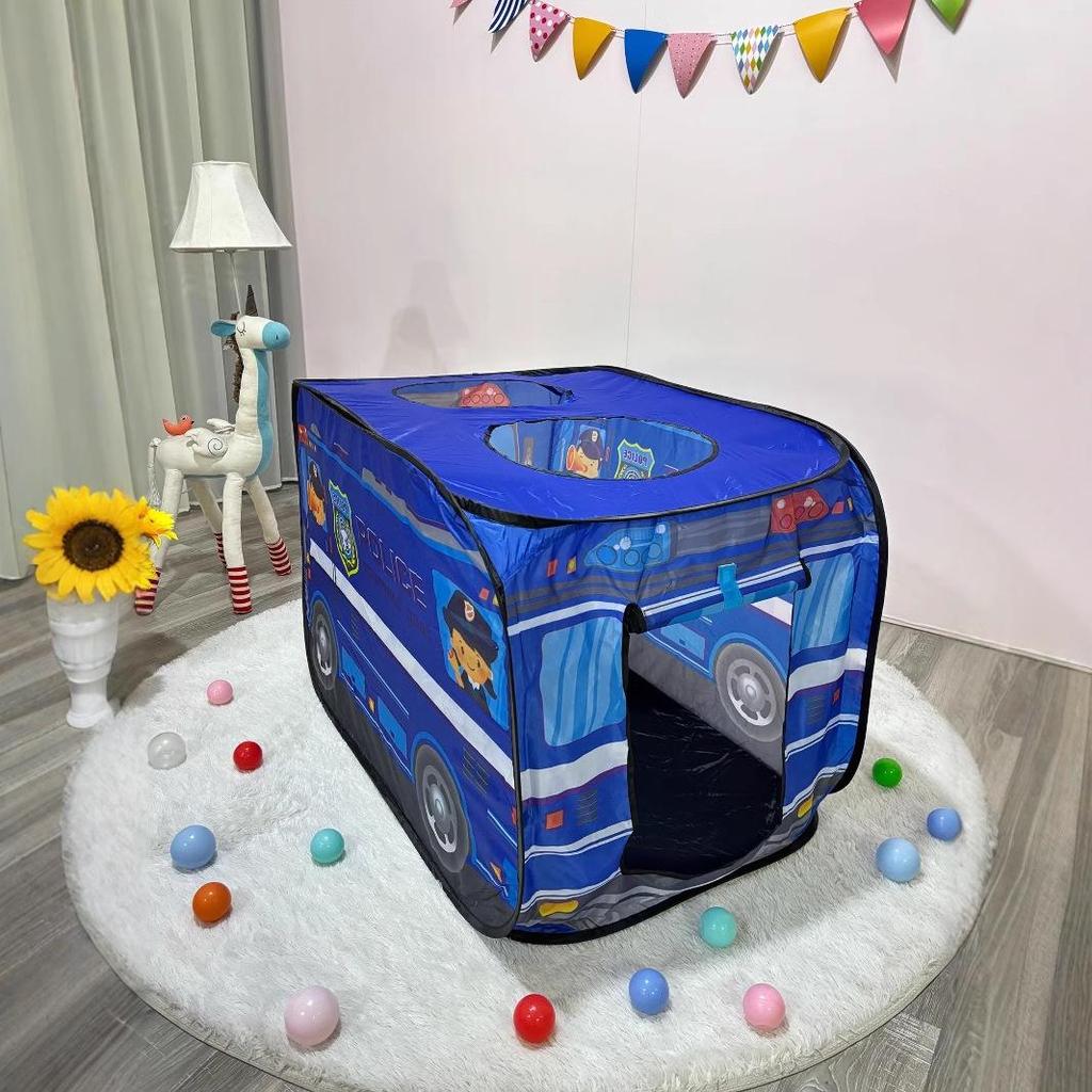 Детский игровой домик для помещений: Складная палатка и бассейн с шариками Машина Вилла