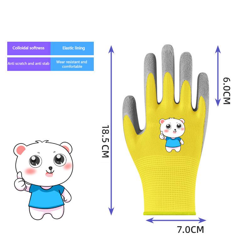 1 пара дышащих нескользящих перчаток для садовых работ, защитные перчатки для сбора ракушек, детские защитные перчатки, водонепроницаемые детские перчатки для садоводства