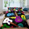 Guitar Duvet Cover Set Music Theme Bedding For Teens Microfiber Vintage Grey Guitar On Wooden Floor Quilt Cover Queen King Size
