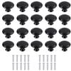 20pcs Vintage Cabinet Handles Drawer Knobs Black Single Hole Drawer Pulls Furniture Cupboard Closet Door Handles Hardware